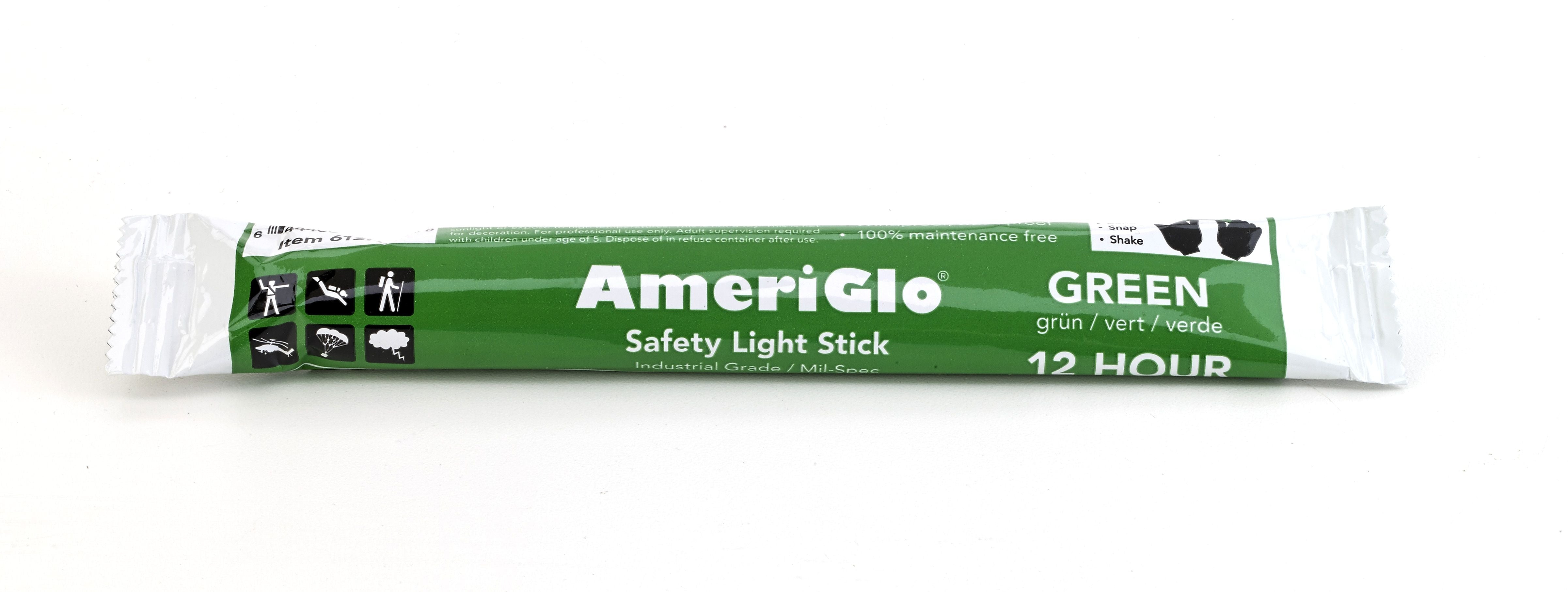Cyalume® 12 Hour Safety Light Stick, 6", Green, 10/Box