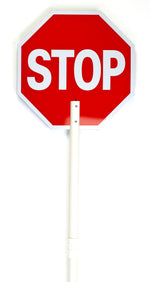 Mutual Industries Reflective "STOP"/"SLOW" Temporary Traffic Control Sign Paddle, 24" x 24", Plastic (14655-2-36)
