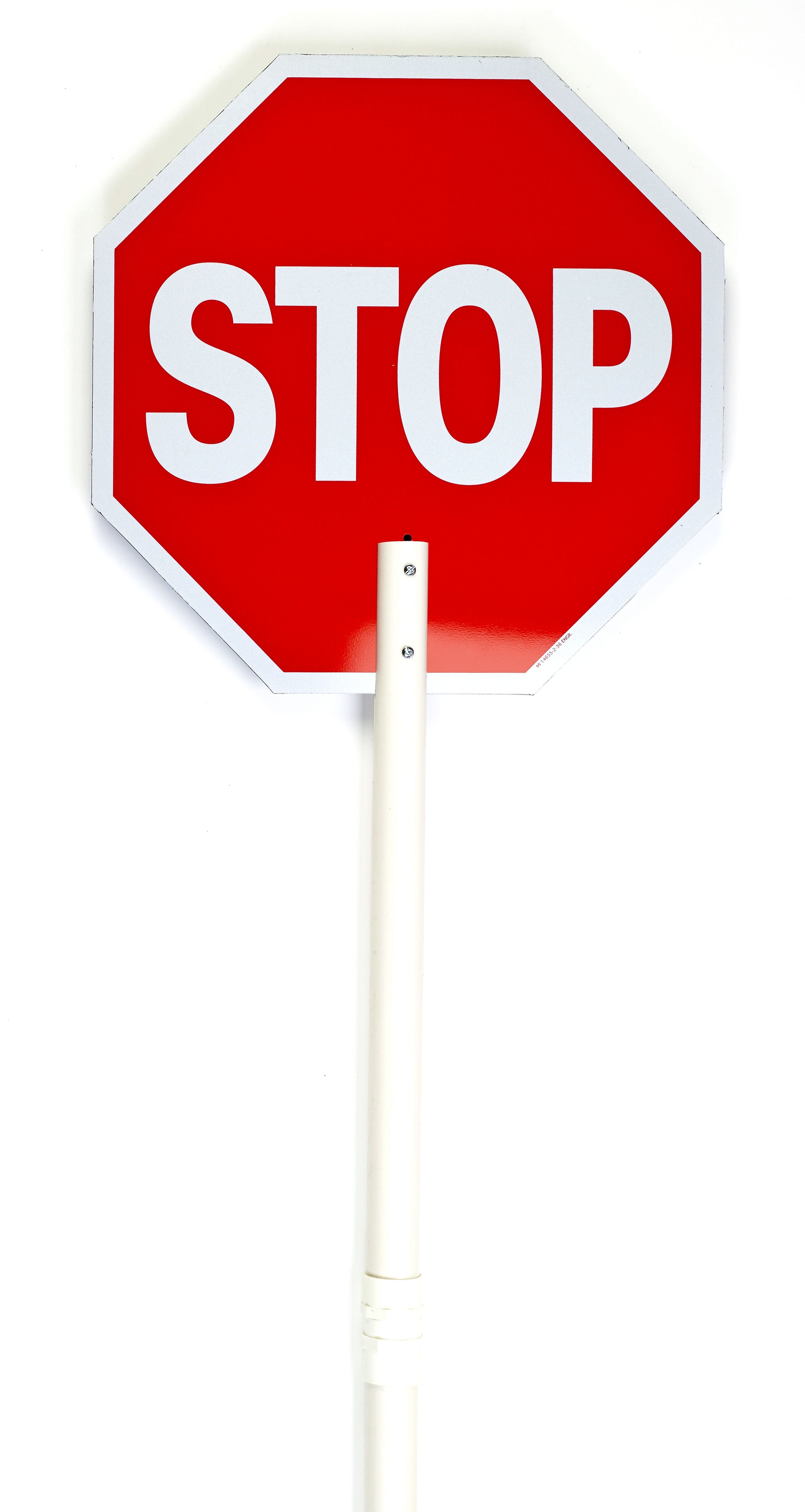 Mutual Industries Reflective "STOP"/"SLOW" Temporary Traffic Control Sign Paddle, 24" x 24", Plastic (14655-2-36)