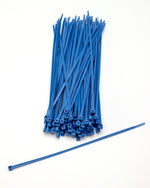 Mutual Industries Nylon Locking Ties, 11', Neon Blue, 100/Pack