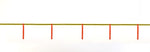 Mutual Industries Hula Skirt Perimeter Marker, 3/4" x 50 yds., Yellow/ Black (14976-0-750)