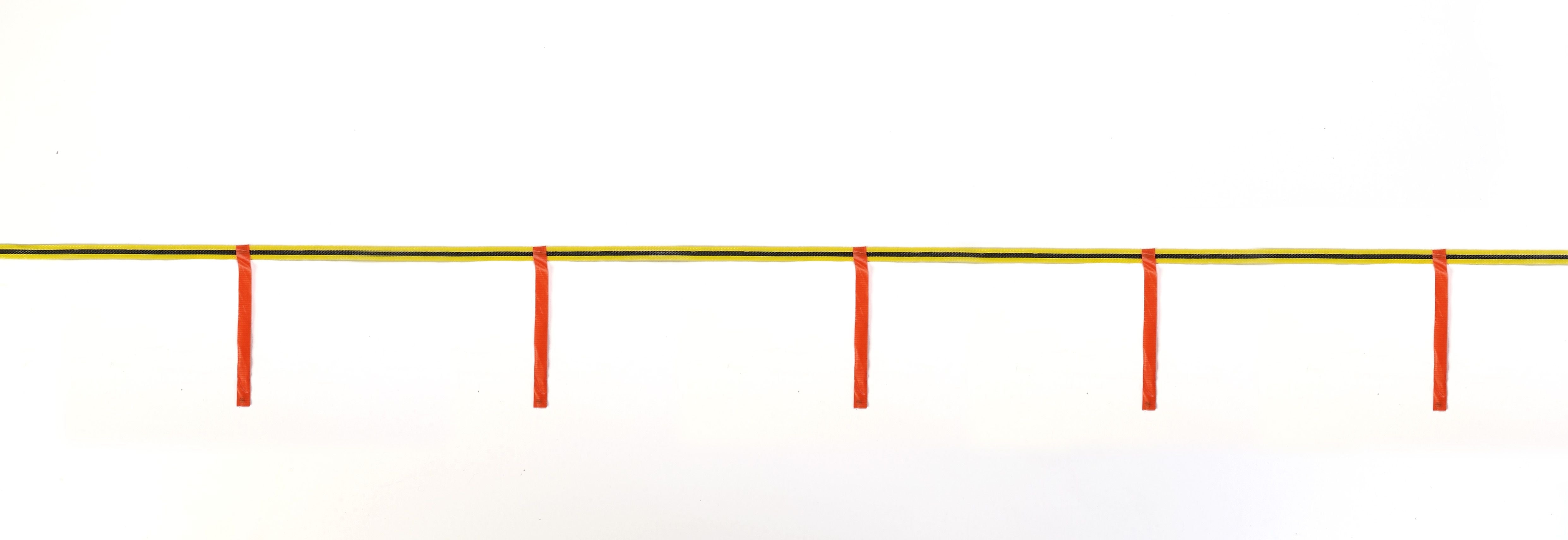 Mutual Industries Hula Skirt Perimeter Marker, 3/4" x 50 yds., Yellow/ Black (14976-0-750)