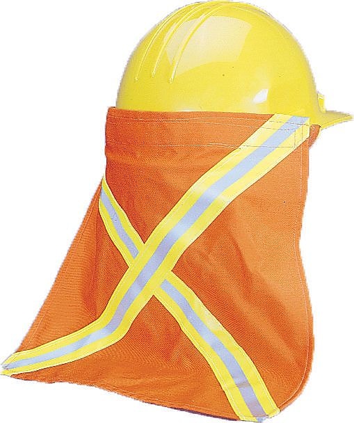 Mutual Industries Kromer Hook & Loop Band Sun Shade Attachment, Cotton, Orange, 12/Pack (65400-100)