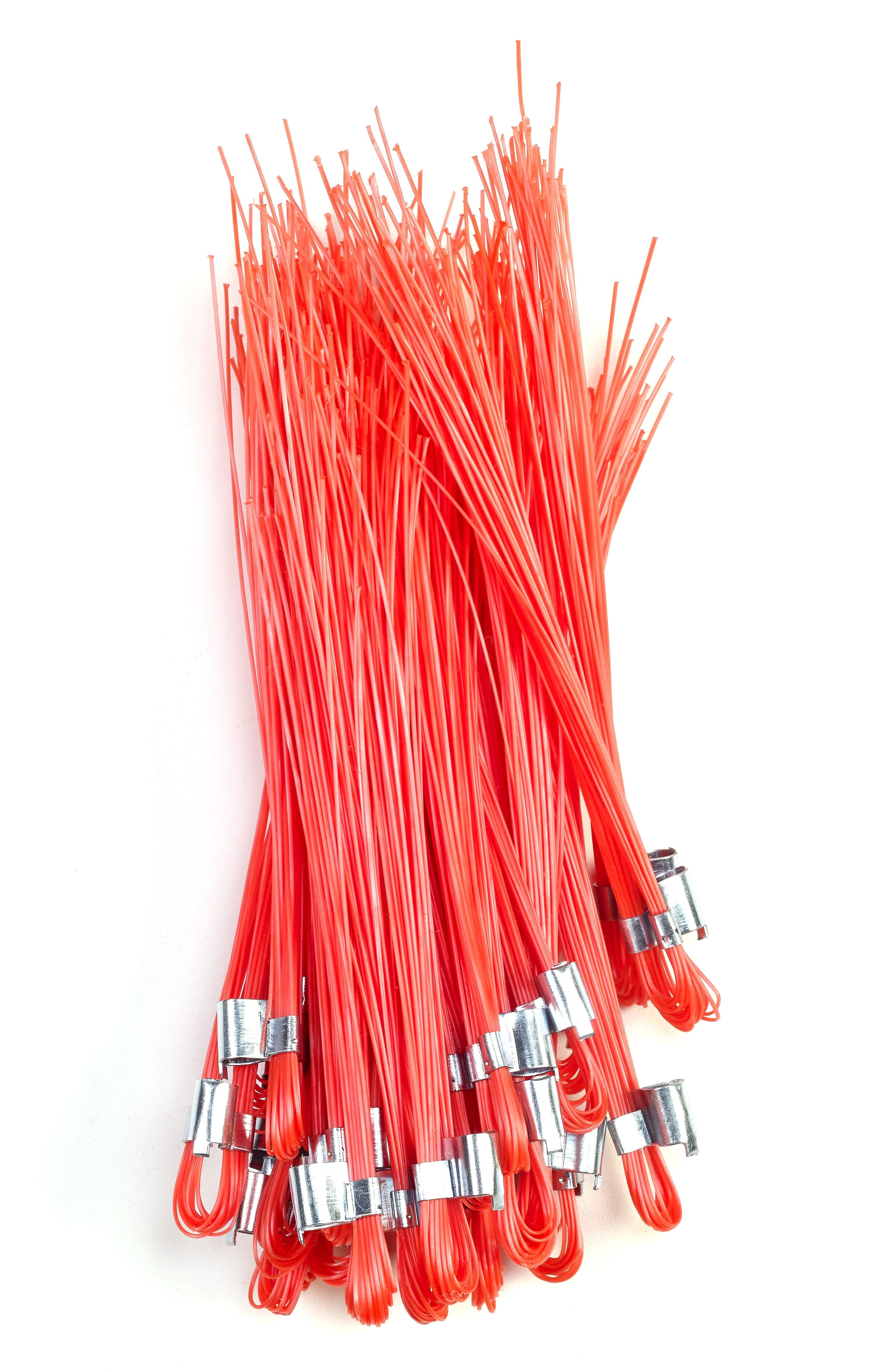Mutual Industries Stake Whiskers, 6", Glo Orange, 500/Box