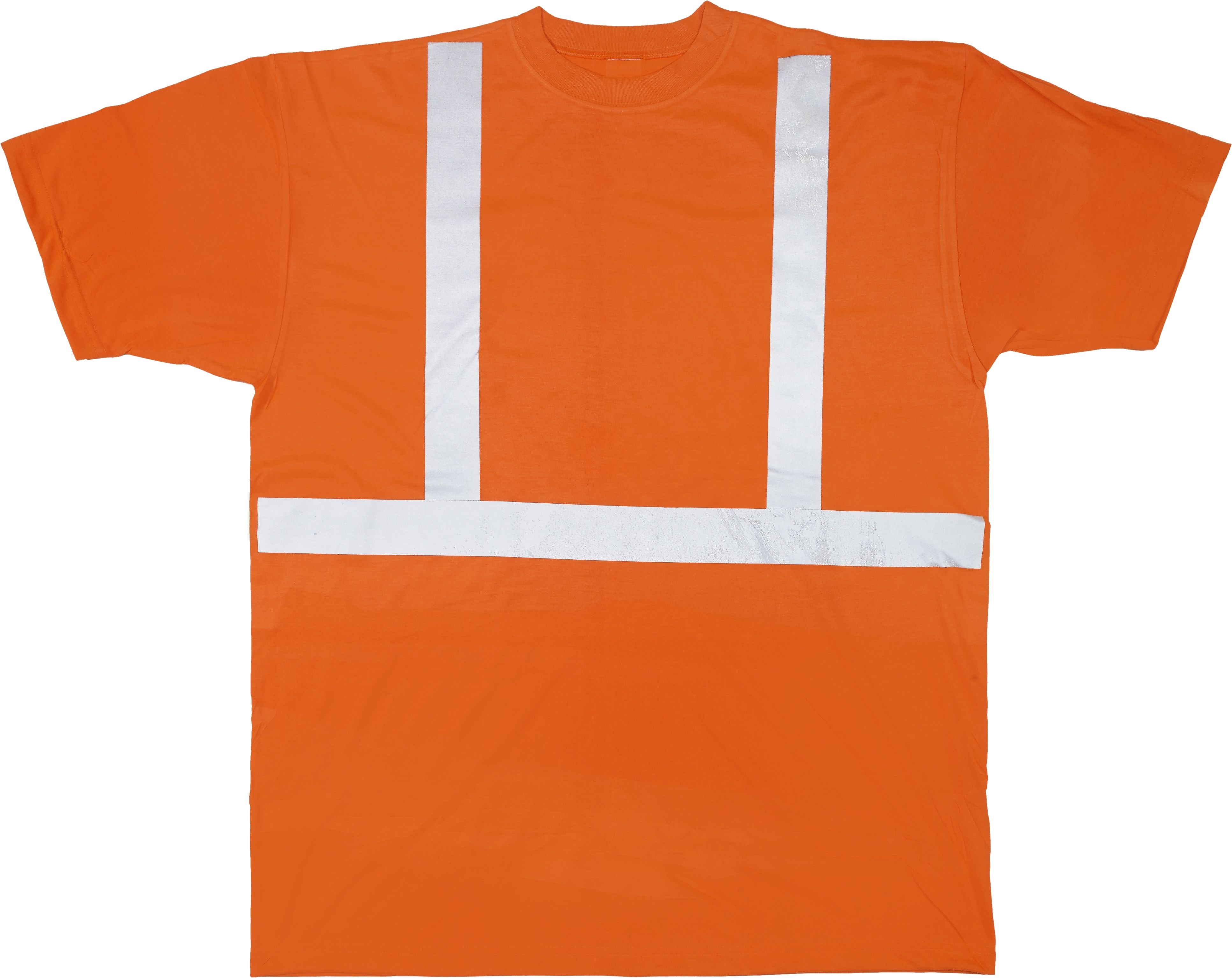 Mutual Industries High Visibility Short Sleeve T-Shirt, ANSI Class R2, Orange, Medium (16357-0-2)