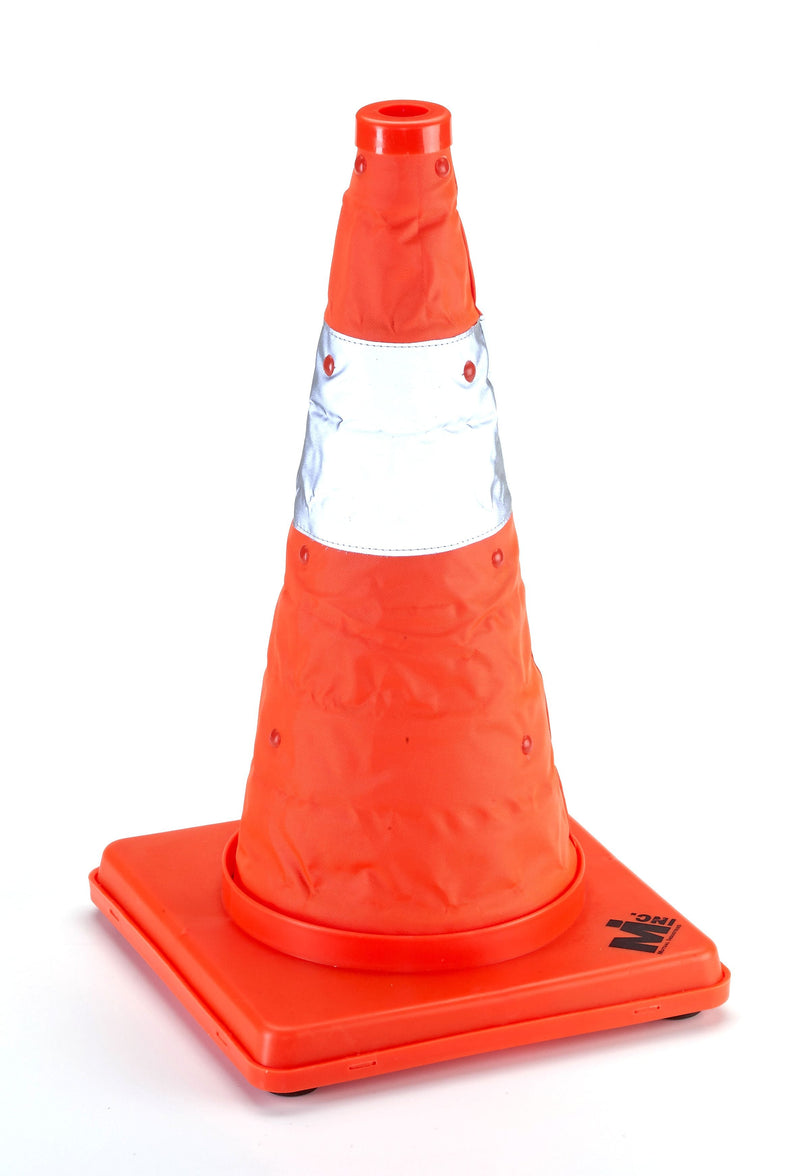 Mutual Industries Collapsible 18"H Nylon Traffic Cone, Orange (17714-1-18)