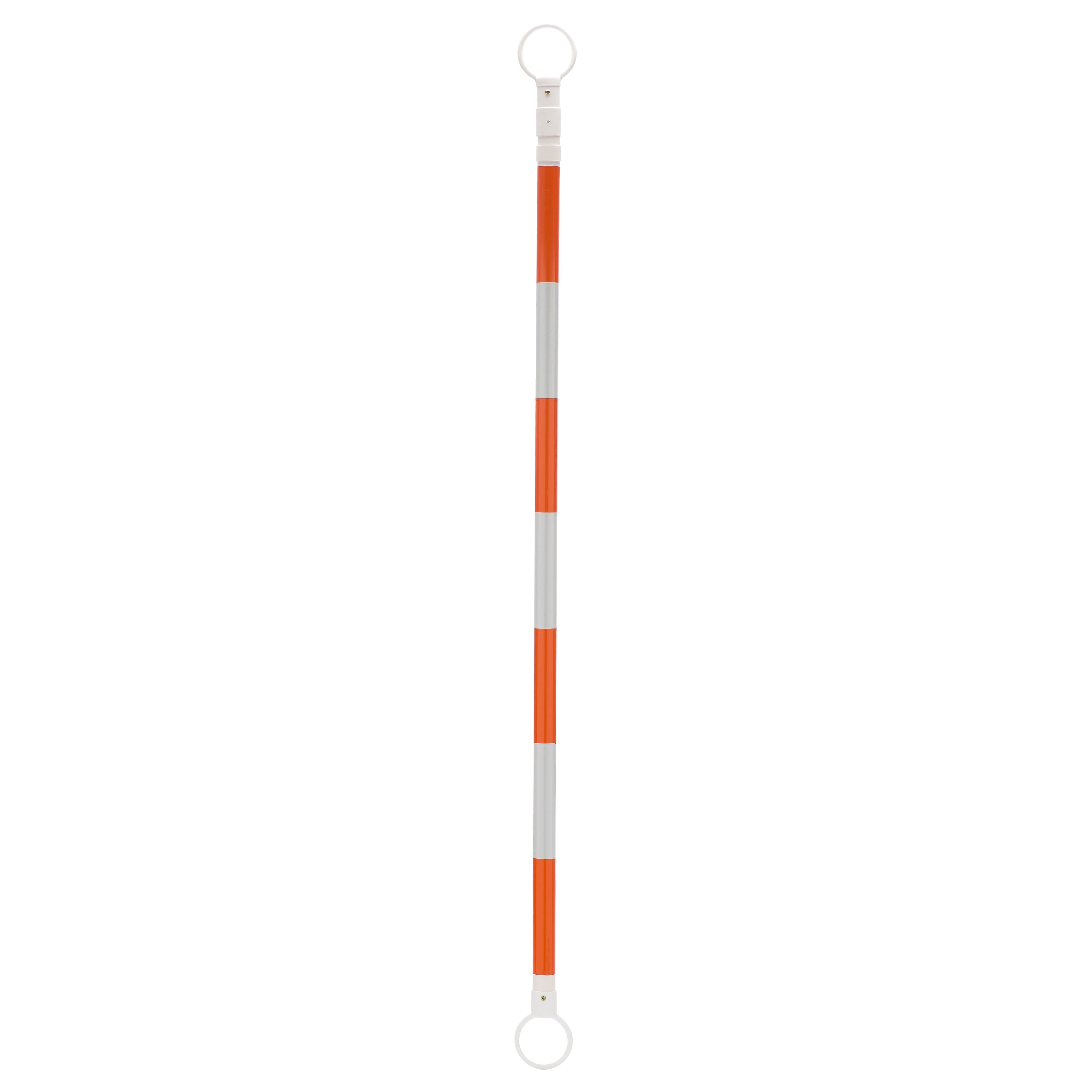 Mutual Industries Collapsible Reflective PVC Traffic Cone Bar, Orange/White (17727-45-10)