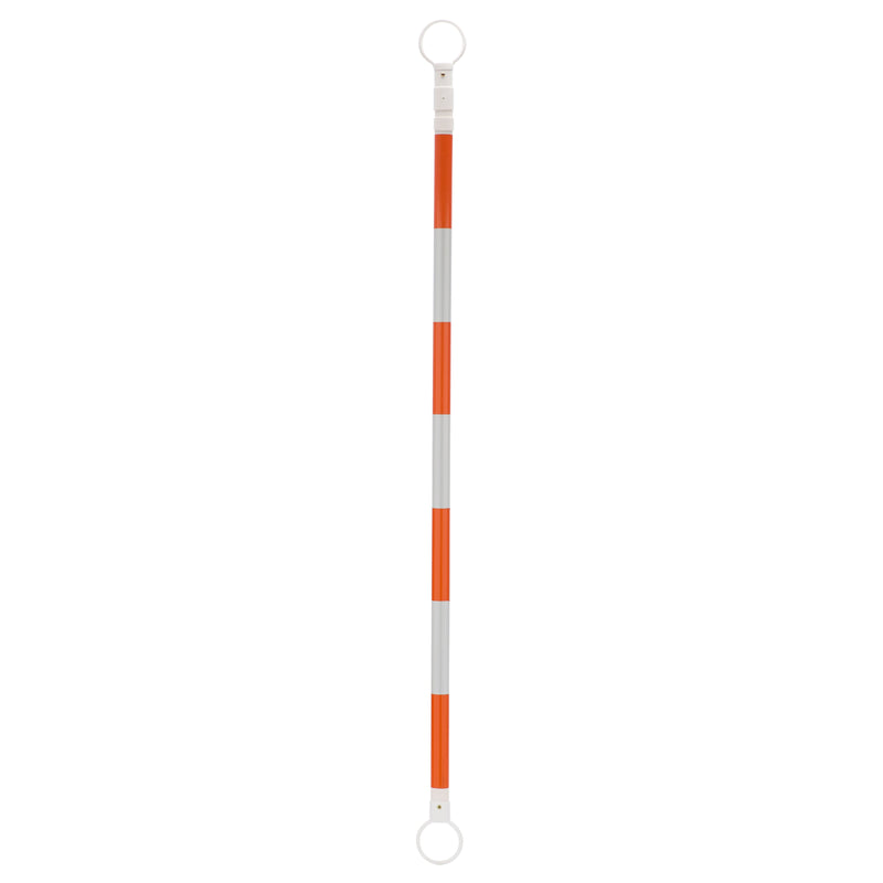 Mutual Industries Collapsible Reflective PVC Traffic Cone Bar, Orange/White (17727-45-10)