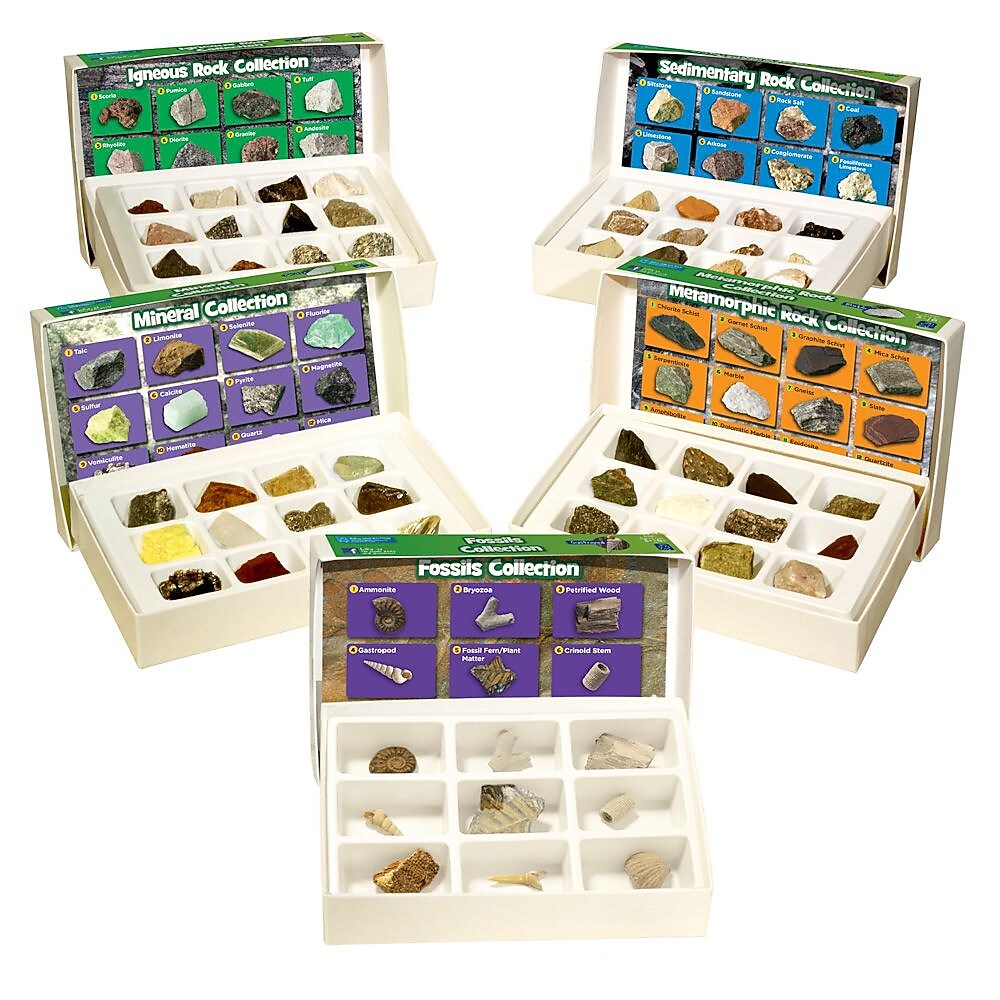 Educational Insights Complete Rock, Mineral, and Fossil Collections, 57/Set (5210)
