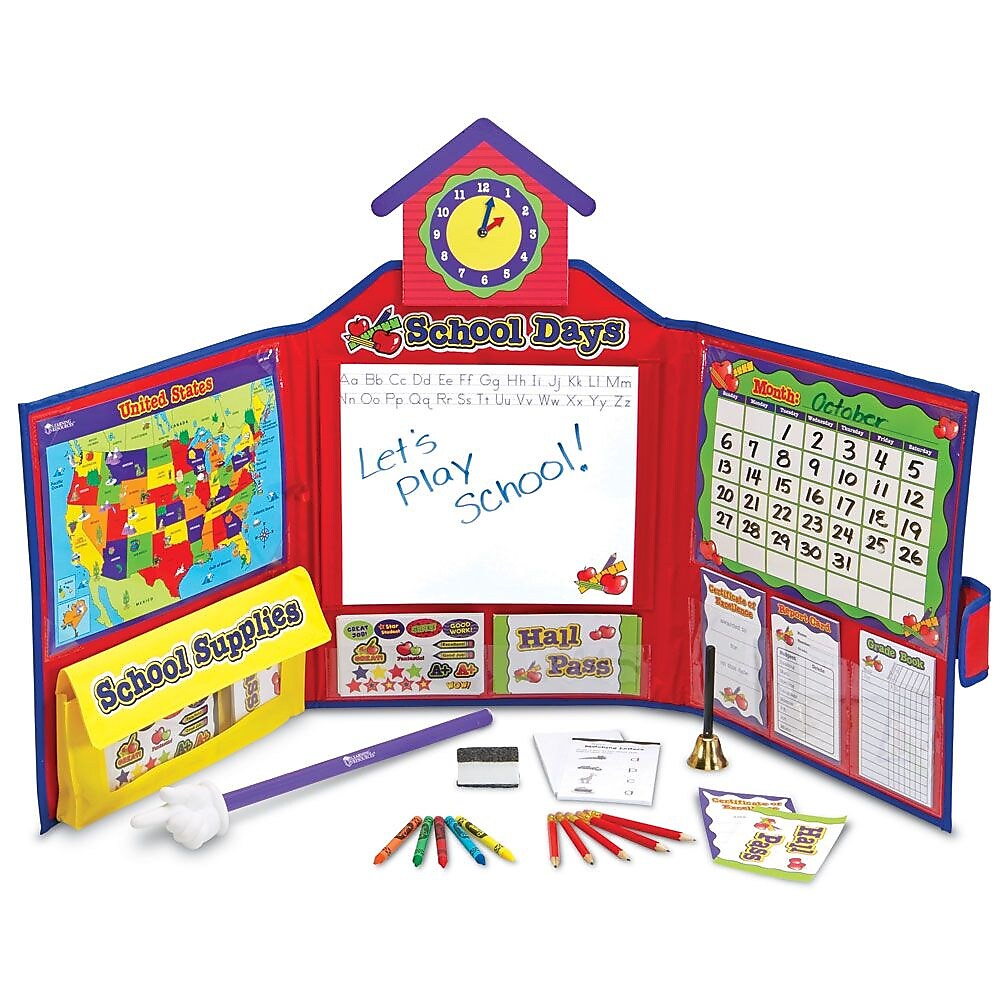 Learning Resources School Pretend & Play Set With U.S. Map