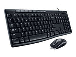Logitech Media Combo MK200 Ergonomic Keyboard and Mouse, Black (920-002714)