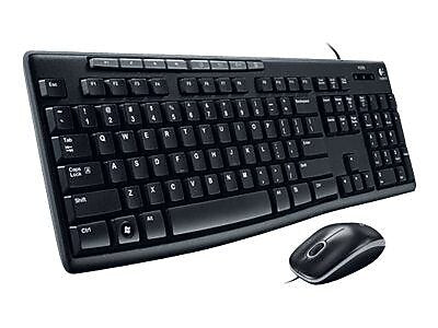 Logitech Media Combo MK200 Ergonomic Keyboard and Mouse, Black (920-002714)