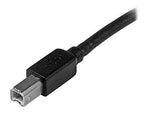 StarTech 50' USB 2.0 Male to Male Data Transfer Cable, Black