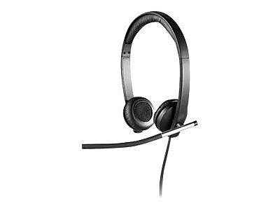 Logitech® H650e USB Stereo Binaural Headset With Noise Cancelling Microphone