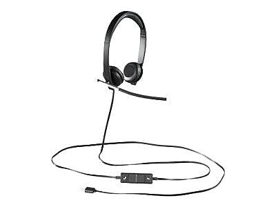 Logitech® H650e USB Stereo Binaural Headset With Noise Cancelling Microphone