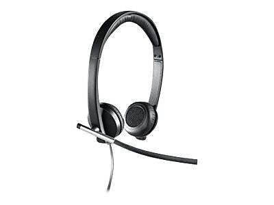 Logitech® H650e USB Stereo Binaural Headset With Noise Cancelling Microphone