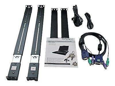 Startech RACKCONS1901 1U 19" Rack Mount LCD Console With KVM Switch Module, Black