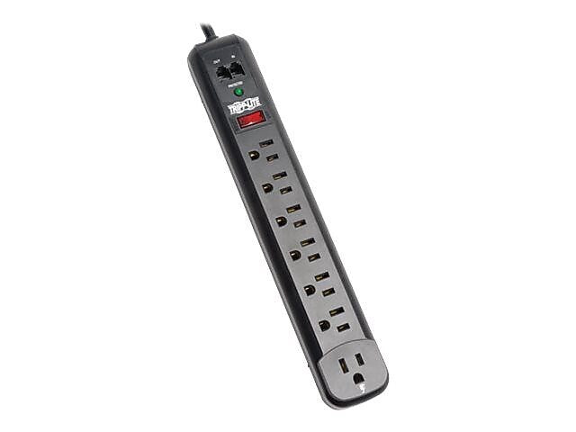 Tripp Lite 7 Outlet Surge Suppressor, 6' Cord, 1080 Joules (TLP76RBTEL)