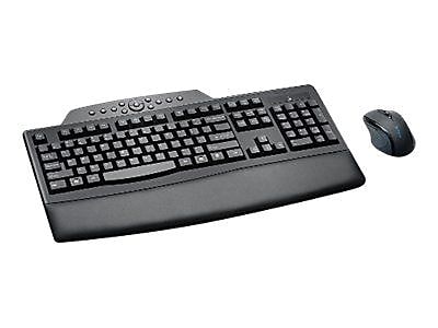 Kensington Pro Fit Wireless Comfort Desktop Set Ergonomic Keyboard and Mouse Combo, Black (K72403US)