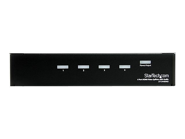 StarTech ST124 High Speed HDMI Video Splitter with Audio, 4 Ports