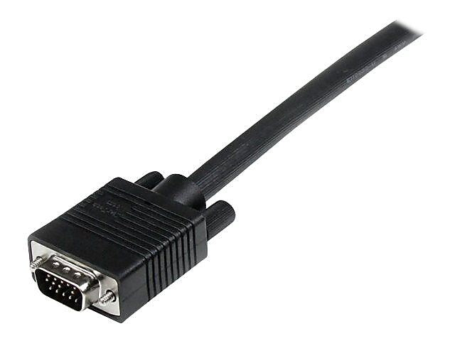 Startech® 6' Coax High Resolution HD15 Male/Male VGA Monitor Cable, Black