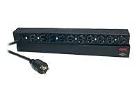 APC Basic Power Distribution Unit, 10-Outlet, 1U Rack Mount, Black (AP9564)