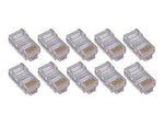 4XEM™ Cat5e RJ45 4 Plugs Round Solid Stranded Conductor, 50/Pack