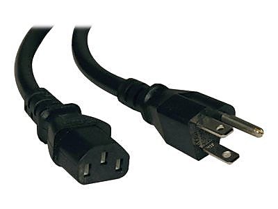 Tripp Lite SJT 5-15P / C13 Computer Power Cord, 16 AWG, 8'