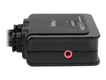 StarTech 2-Port USB HDMI Cable USB Powered KVM Switch With Audio and Remote Switch, Black