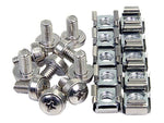 StarTech M6 Mounting Screws and Cage Nuts for Server Rack Cabinet, Silver, 50/Pack (CABSCREWM6)