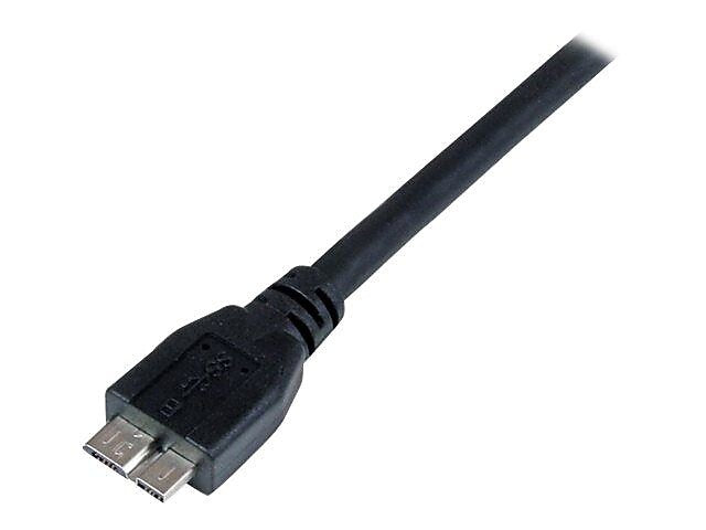 StarTech 3.3' SuperSpeed USB 3.0 A to Micro B Cable, Black (USB3CAUB1M)