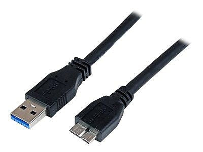 StarTech 3.3' SuperSpeed USB 3.0 A to Micro B Cable, Black (USB3CAUB1M)