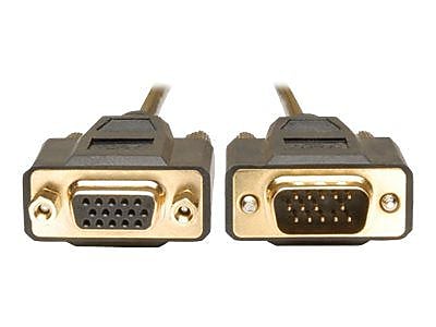Tripp Lite VGA Monitor Extension Cable, HD15F to HD15M, Black, 10'L (P510-010)