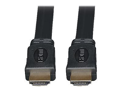Tripp Lite 10' Flat High Speed HDMI to HDMI Gold HDMI Cable, Black