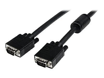 StarTech 50' Coax High Resolution HD15 Male/Male VGA Monitor Cable, Black