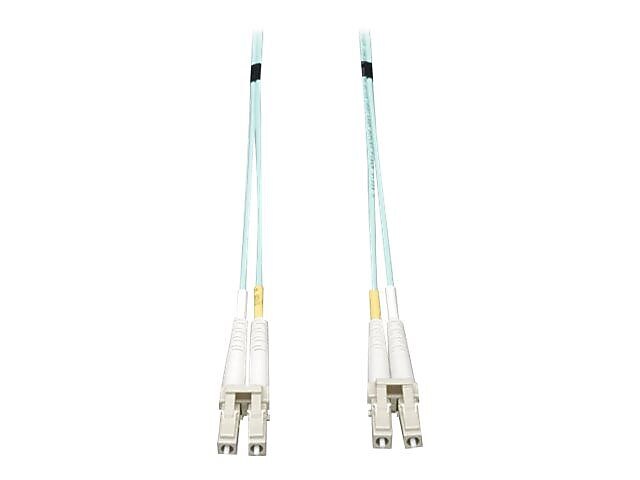 Tripp Lite 16' Fiber Optic LC/LC 10GB Duplex Patch Cable, Aqua