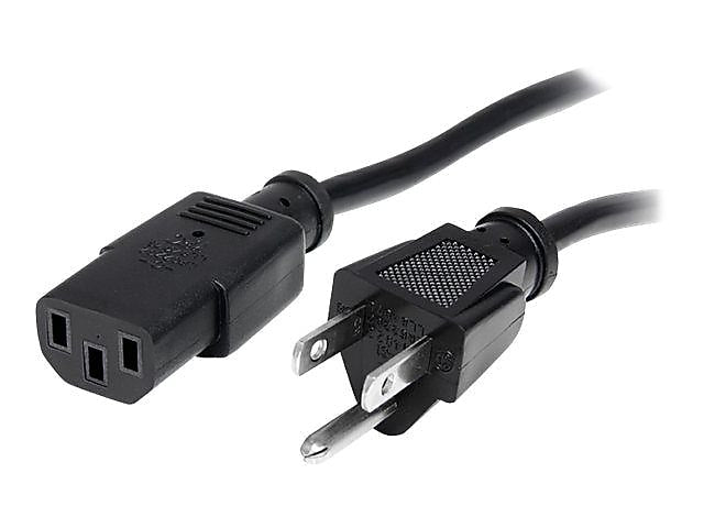 StarTech SJT Computer Power Extension Cord, 14 AWG, 3 ft (L)