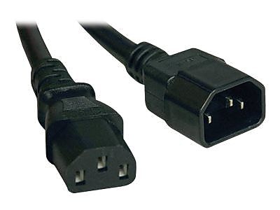 Tripp Lite SJT C14/C13 Computer Power Extension Cord, 16 AWG, 3'