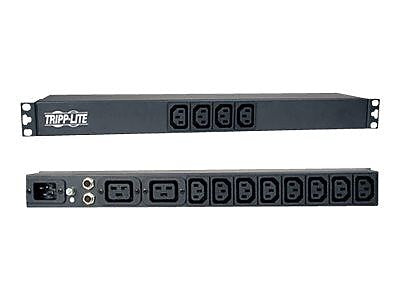 Tripp Lite Single-Phase 100 - 240 V Basic Power Distribution Unit, 14-Outlet, 1U Rack Mount, Black (PDU12IEC)