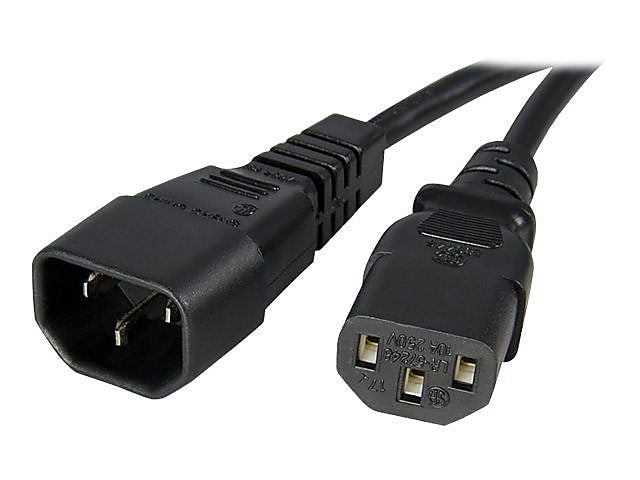 StarTech SJT Computer Power Extension Cord, 14 AWG, 10 ft (L)