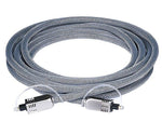 Monoprice® Premium 10' Optical Toslink Cable With Metal Fancy Connector, Gray