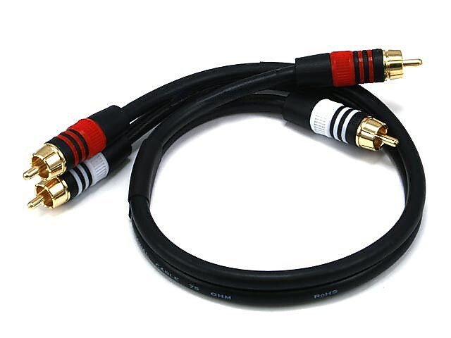 Monoprice Premium 5346 1.5' RCA Audio/Video Cable, Black