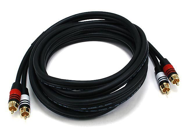 Monoprice Premium 5347 10' RCA Audio/Video Cable, Black