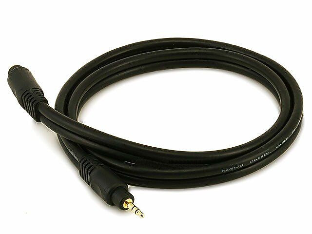 Monoprice® Premium 3' Gold Plated 3.5mm Stereo Male to Female 22AWG Extension Cable, Black
