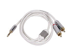 Monoprice® 3' Gold Plated 3.5mm Stereo Male to RCA Male Cable For Mobile, Black