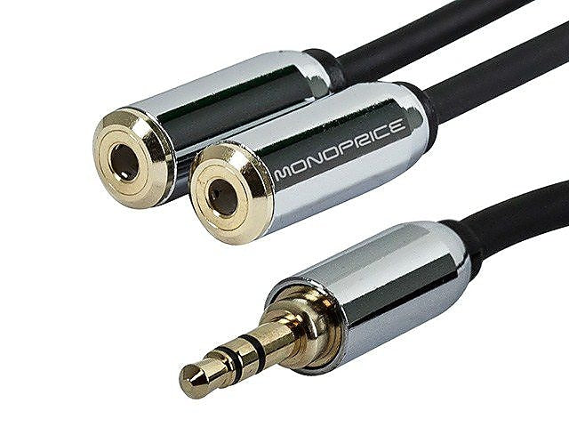 Monoprice® 6" 3.5mm Stereo Splitter For Mobile