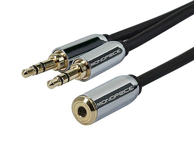 Monoprice 6" 3.5mm Stereo Jack Splitter For Mobile (110146)