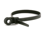 Monoprice® 8" Mountable Head Cable Tie, Black, 100/Pack