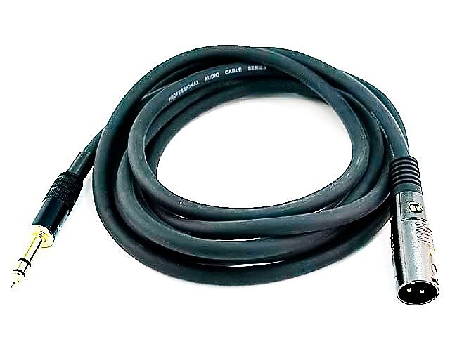 Monoprice® Premier Series 10' 16AWG XLR Male to 1/4" TRS Male Audio Cable, Black