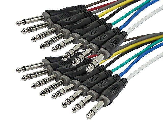 Monoprice® 20' 26AWG 8 Channel 1/4" TRS Male to Male Snake Cable, Assorted